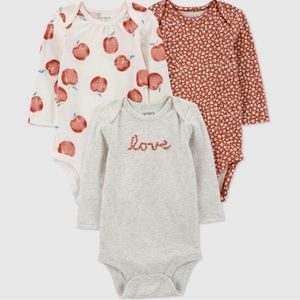 NEW 🌟 CARTER’S 3 piece long sleeve bodysuits plus 2 matching pants 9 months